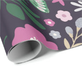 水彩バタフライガーデンパターン ラッピングペーパー (ロールコーナー)