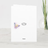 水彩バタフライハッピーバースデー カード (裏面)