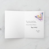 水彩バタフライハッピーバースデー カード (内部)