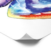 水彩バタフライバリューポスター紙プリント ポスター (角)