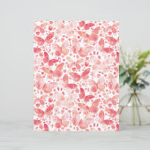 水彩バタフライパターンピンクスクラップブック紙 (スタンド正面)