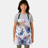 水彩バタフライパターン エプロン (インサイチュ)