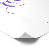 水彩バタフライフランスのブライダルシャワーへようこそ ポスター (角)