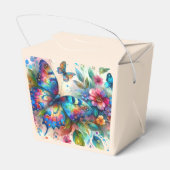 水彩バタフライフローラ花青ピンク フェイバーボックス (裏面サイド)