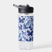 水彩バタフライブルー ウォーターボトル (右面)