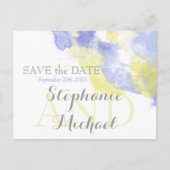 水彩バタフライペリウィンクルレモン保存日 案内ポストカード (正面)