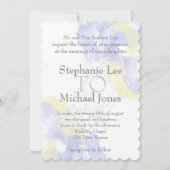 水彩バタフライペリウィンクル結婚式招待状 招待状 (裏面)