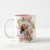 水彩バタフライボーホマザーズデー ツートーンマグカップ (左)