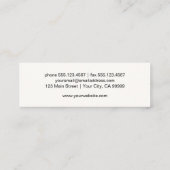 水彩バタフライミニマリストロゴ スキニー名刺 (裏面)