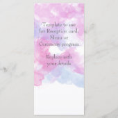 水彩バタフライラズベリーブリスプログラムラック プログラム (裏面)