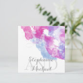 水彩バタフライラズベリーブリス 招待状 (スタンド正面)