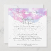 水彩バタフライラズベリーブリス 招待状 (裏面)