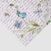 水彩バタフライワイルドフラワーデコップページ 薄葉紙 (詳細)