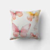 水彩バタフライ装飾用クッション クッション (裏面)