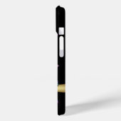 水彩バタフライ金ゴールドカスタムモノグラム Case-Mate iPhoneケース (裏面 / 左)