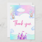 水彩バタフライ1st誕生日の招待状 招待状 (裏面)