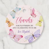 水彩バタフライ1st誕生日 フェイバータグ (正面)