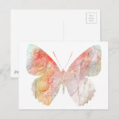 水彩バタフライ2 ポストカード (正面/裏面)