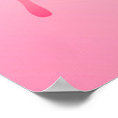 水彩バタフライ – 明るい赤紫色とピンク ポスター (角)