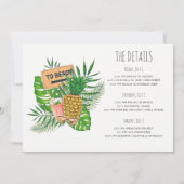 水彩バチェロレッテビーチパーティの招待状 招待状 (裏面)