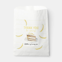 水彩バナナケーキ誕生日ありがとう フェイバーバッグ