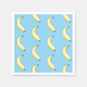水彩バナナ スタンダードカクテルナプキン (正面)