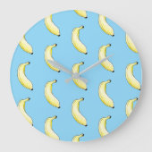 水彩バナナ ラージ壁時計 (正面)