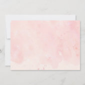 水彩バニーうさパーソナライズされたぎベビーシャワー 招待状 (裏面)