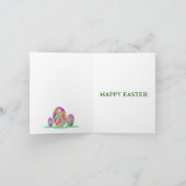 水彩バニーとエッグハッピーイースター シーズンカード (内部)