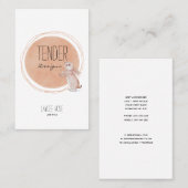 水彩バニーのロゴ名刺 名刺 (正面/裏面)