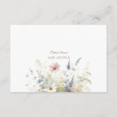 水彩バニーエッグワイルドフラワーズブックベビー エンクロージャーカード (裏面)