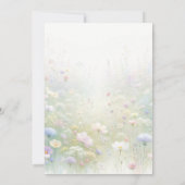 水彩バニーエッグワイルドフラワーベビーシャワー 招待状 (裏面)