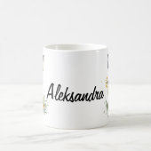 水彩バニーダンデリオンパーソナライズドマグカップ コーヒーマグカップ (中央)