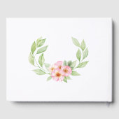 水彩バニーフローラガールベビーシャワー ゲストブック (裏面)