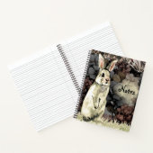 水彩バニーフローラジャーナル、ヴィンテージウサギ ノートブック (内部)