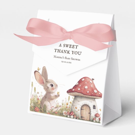 水彩バニーベビーシャワーお気に入りボックス フェイバーボックス (正面サイド)