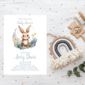 水彩バニーベビーシャワー春テーマ 招待状