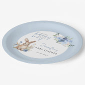 水彩バニー復活祭ベビーシャワー紙プレート ペーパープレート (アングル)