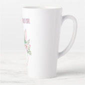 水彩バニー耳と花 カフェラテマグ (右)