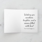 水彩バニー&イースターバスケット カード (内部)