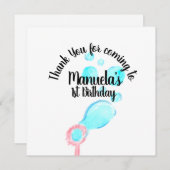 水彩バブルワンポップポップポップ誕生日　 (正面/裏面)