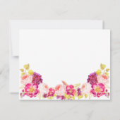 水彩バラあじさいフローラサンキューカード サンキューカード (裏面)