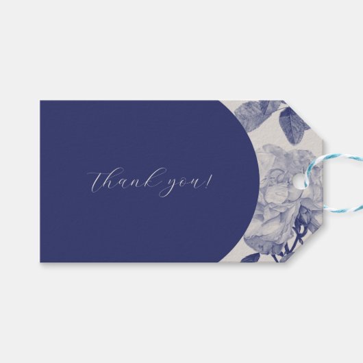 水彩バラありがとう ギフトタグ (正面(横))