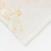 水彩バラいつも一緒にいる フリースブランケット (角)