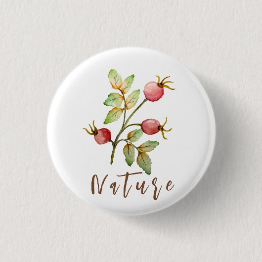 水彩バラお尻 缶バッジ (正面)