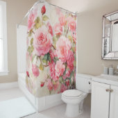 水彩バラつる植物エレガンス シャワーカーテン (インサイチュ)