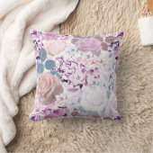 水彩バラとアジサイ。 クッション (ブランケット)