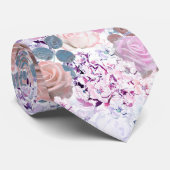 水彩バラとアジサイ。 ネクタイ (ロール)