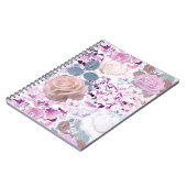 水彩バラとアジサイ。 ノートブック (左側)