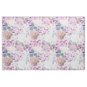 水彩バラとアジサイ。 ファブリック (ファットクウォーター)